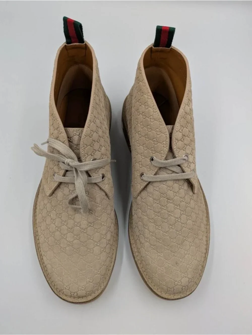 Gucci Men’s GG Monogram Suede Ankle Boots Desert UK9.5 831283